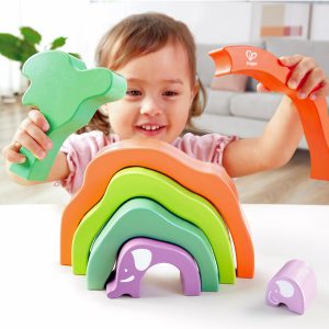 Safari Elephant Stacking Blocks / Hape