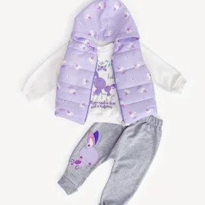 Ensemble 3 Pièces Vêtement Bébé Fille – Douceur Lapin pour Petites Princesses