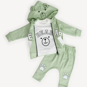 Ensemble 2 Pièces Vêtement Bébé Garçon – Sweatshirt « BEAR » & Pantalon