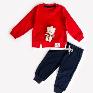 Ensemble bébé Garçon 2 Pièces – Sweat Ours Peluche et Pantalon