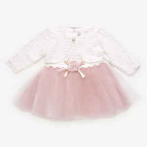 Robe de Cérémonie Vêtement Bébé Fille – Dentelle & Tulle Élégants