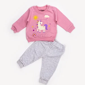 Ensemble 2 Pièces Vêtement bébé Fille – Pull Licorne et Pantalon Douillet