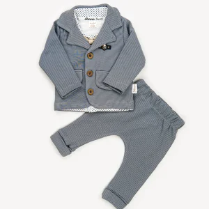 Ensemble 3 Pièces Vêtement bébé Garçon – Costume Élégant avec Noeud Papillon