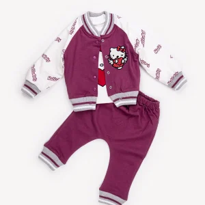 Ensemble 3 Pièces Vêtement bébé Fille – Veste, T-shirt & Pantalon Hello Kitty