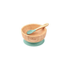 Bol et Cuillère Bambou Bleu