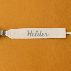 Attache tétine blanc personnalisable